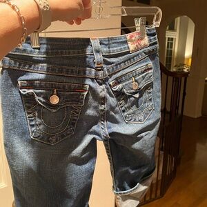 True religion denim shorts, size 28 Like new